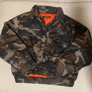 Lulus Camo Cropped Puffer Jacket